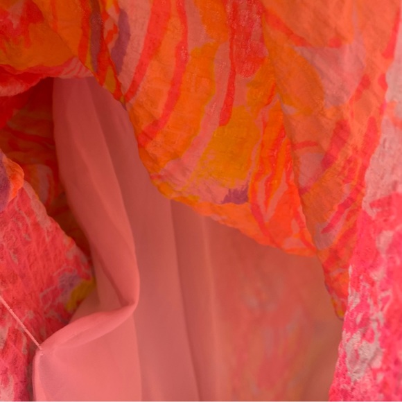 Lilly Pulitzer Emmeline One Shoulder Ruffled Dress Sun Splashed Multi Size Large - Picture 6 of 9